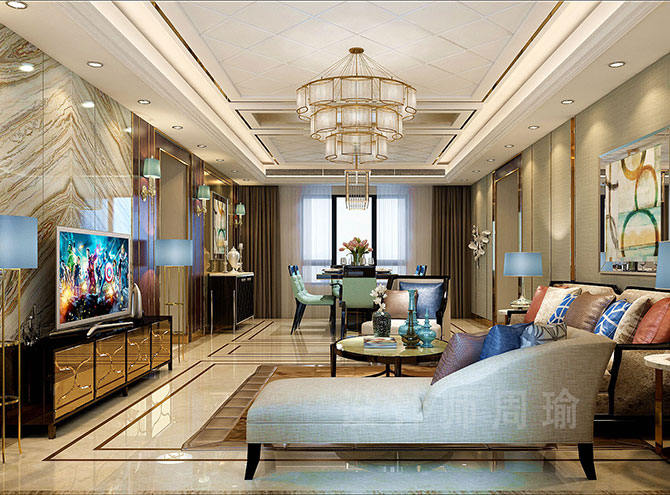 骚鸡巴视频亚洲世纪江尚三室两厅168平装修设计效果欣赏